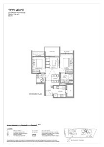 The-Hillshore-Floor-Plan-2-Bed-Premium-PH-Type-A3-PH